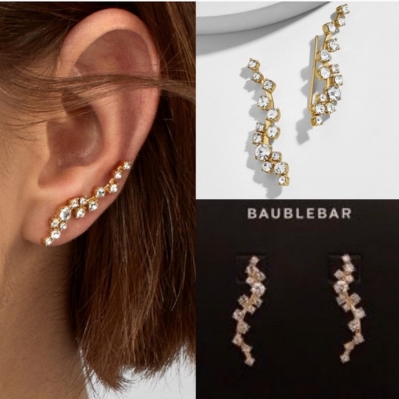 Farah cz crawler earrings